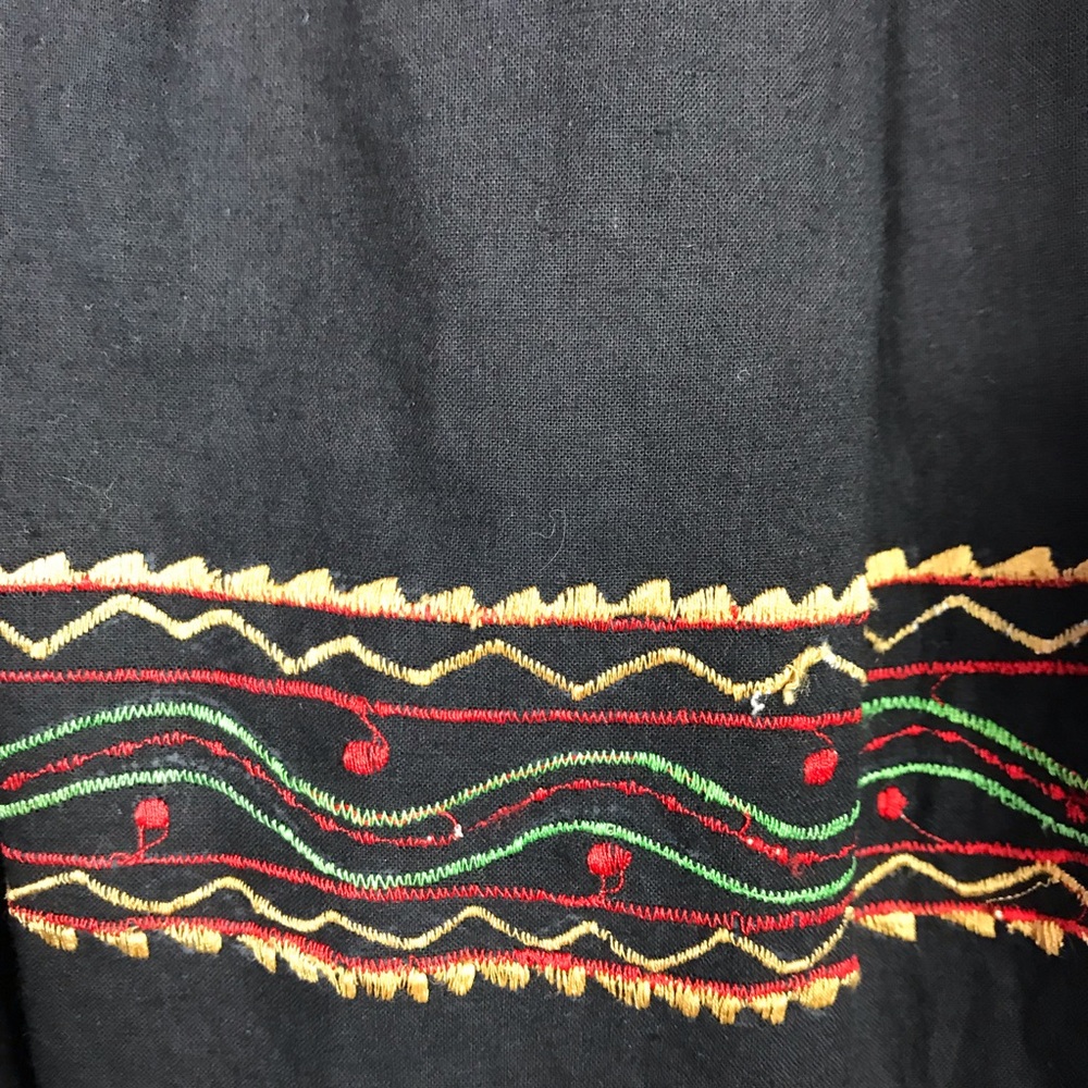 Spectrum Black Embroidered Cotton Coin Midi Skirt - Picture 4 of 6